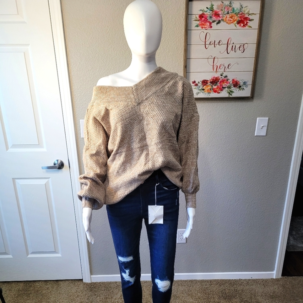 Thick Taupe long sleeve sweater